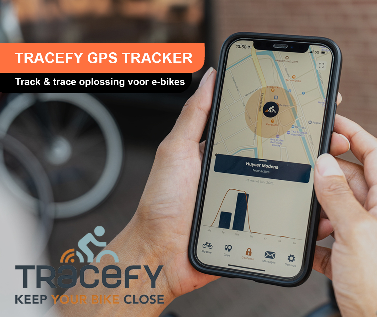 Tracefy GPS tracker: track & trace oplossing voor e-bikes